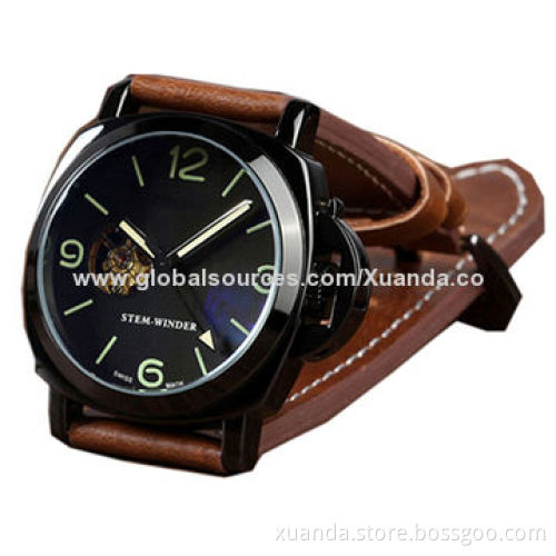 Fashionable watch, genuine leather, mechanical watch for outdoorNew